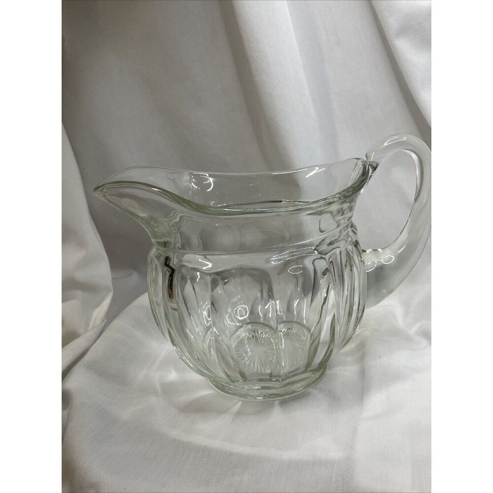 Antique HEISEY Depression Glass Colonial Puritan Glass Pitcher  1910 Vintage Art - Picture 2 of 16